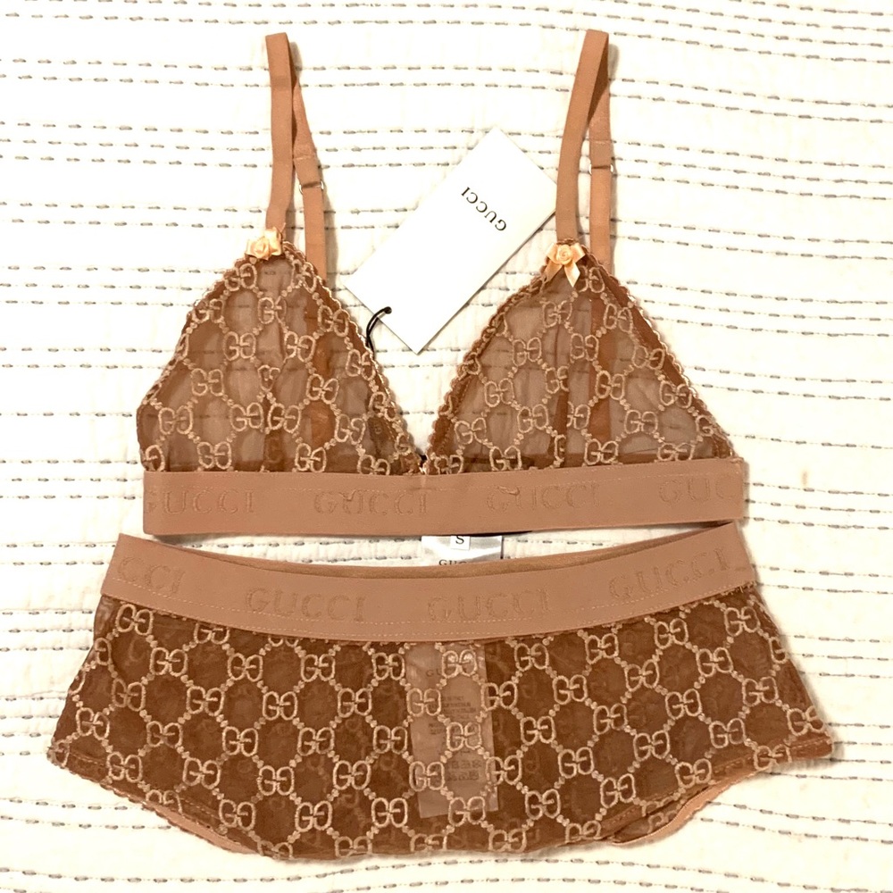 COPY - NWT ~ GUCCI Lingerie Set (in Nude) - Picture 7 of 14